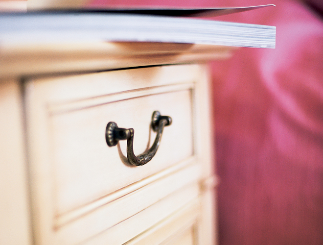 Directoire 3 Drawer Bedside Table