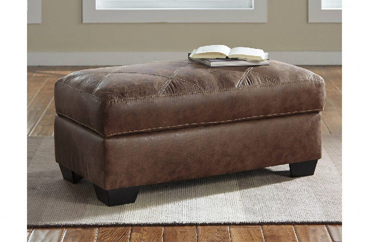 TANACRA STORAGE OTTOMAN -FAUX LEATHER