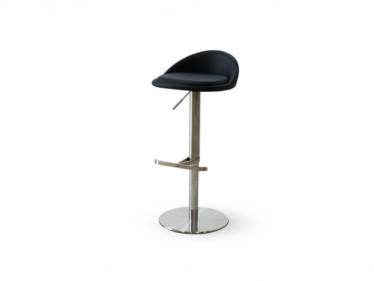 DIGBY STOOL -BLACK PU S/STEEL BASE