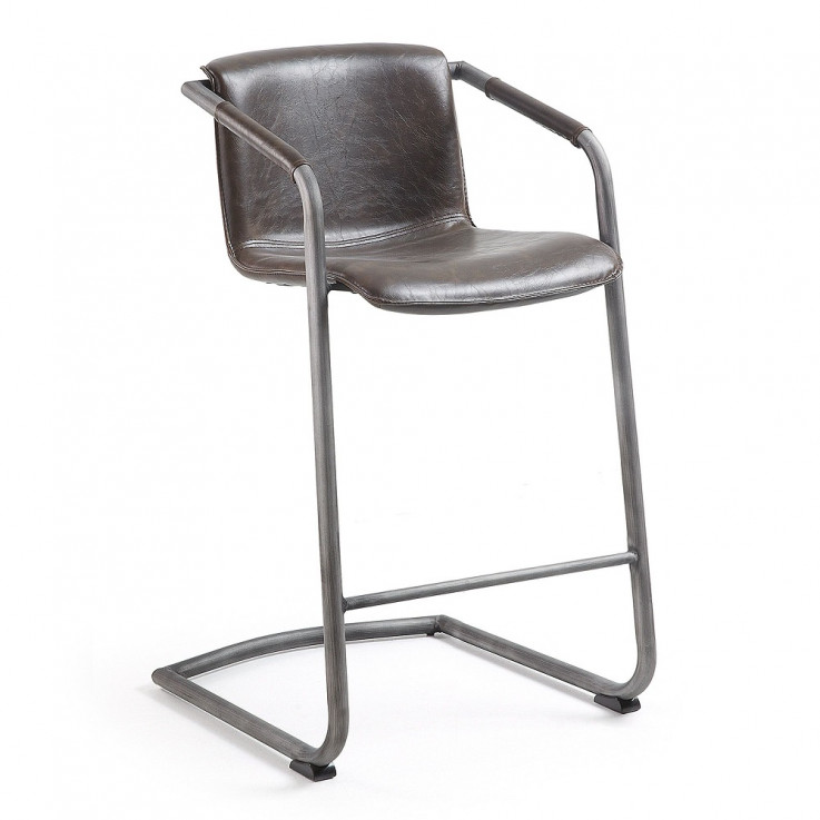 TRION BAR STOOL -DARK BROWN PU