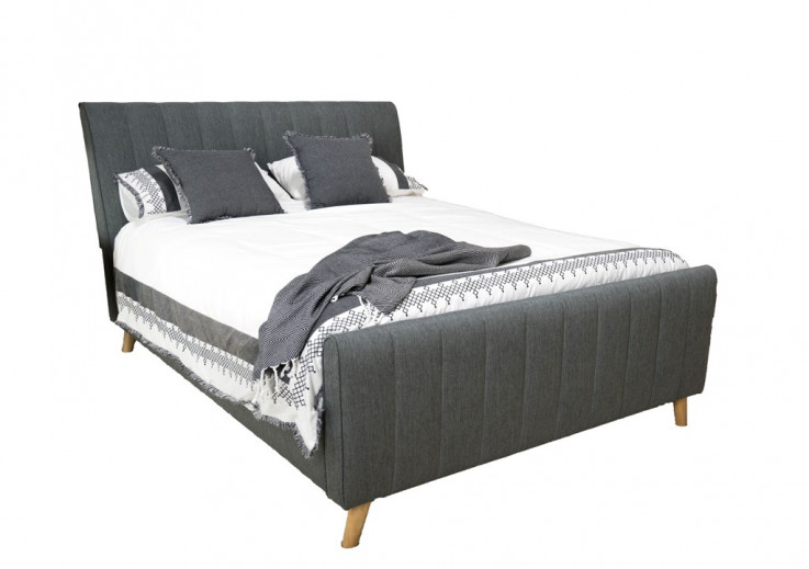 FAIRMONT QUEEN BED – UPH GREY FABRIC