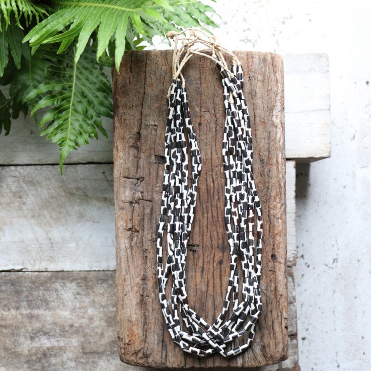 BONE AND EBONY WOOD NECKLACE