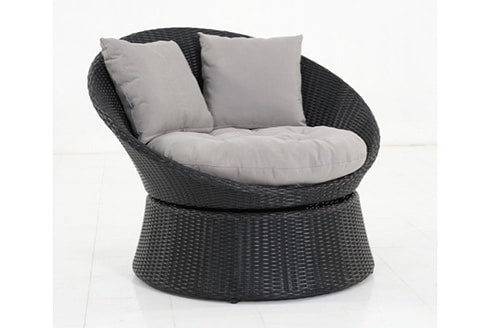 UV JAVIER TUB CHAIR SWIVEL BLACK