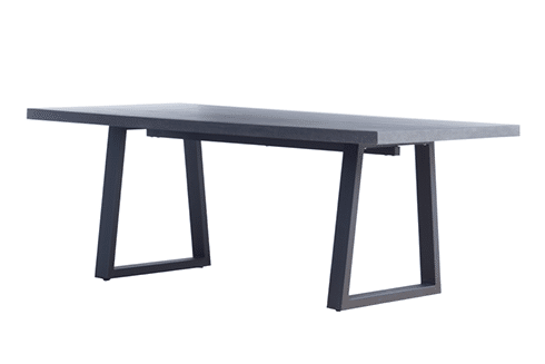 TRAPEZE STONE TABLE 200X100CM BLACK