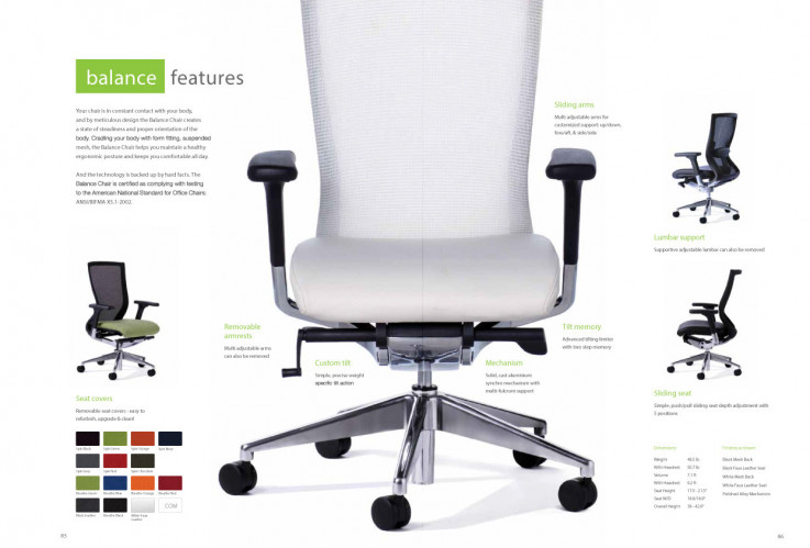 Balance White Mesh Back Executive Chair