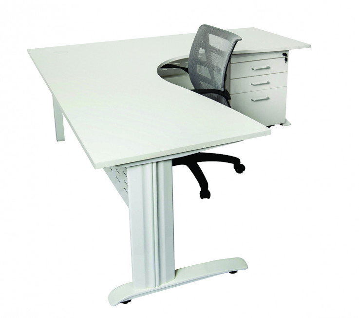 Rapid White Corner Office Desk Workstati