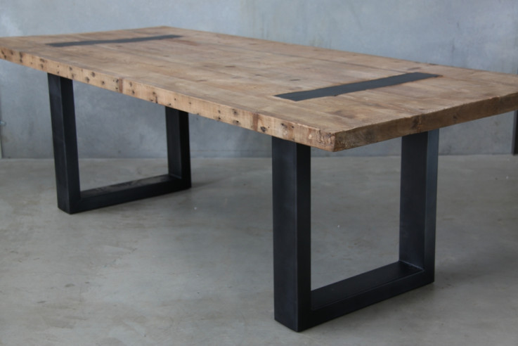 Industrial Recycled Solid Pine Table