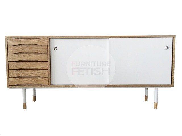 Replica Vodder Sideboard #26 Natural/Whi