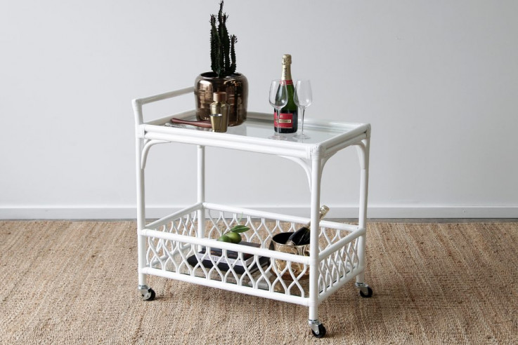 Rattan Cocktail Trolley