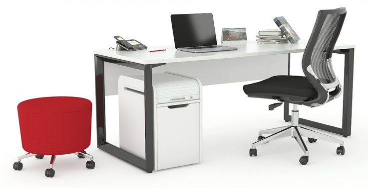 Anvil White Straight Home Office Desk