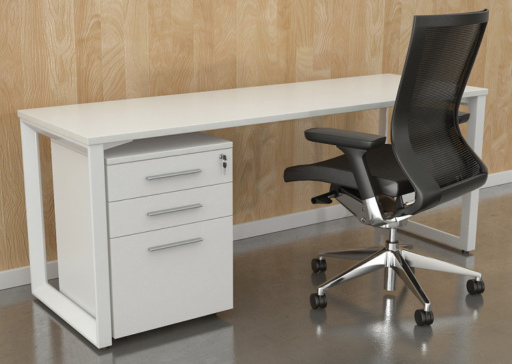 Anvil White Straight Home Office Desk