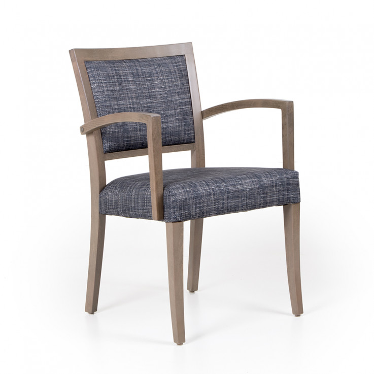 bentley timber chair partly upholstered