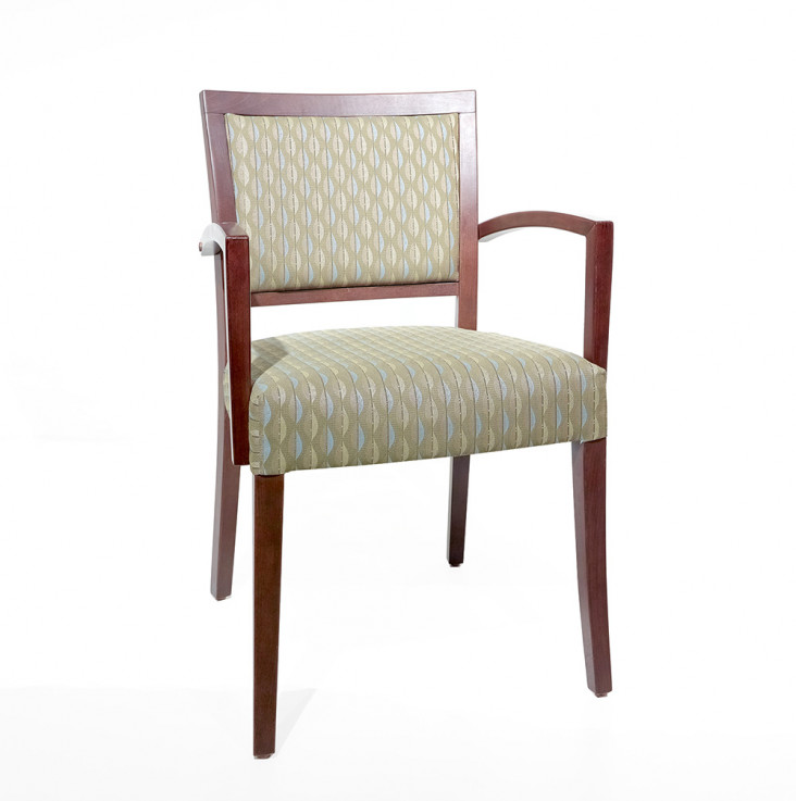 bentley timber chair partly upholstered