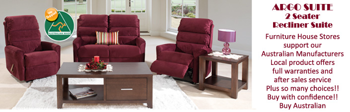 ARGO 2 Seater Recliner Suite AUSTRALIAN 