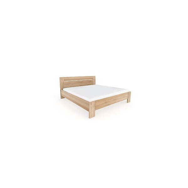 Oak Azur bed Queen size - with solid sla