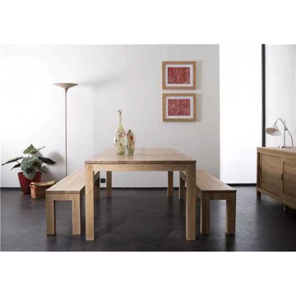 Oak Straight dining table 180cm