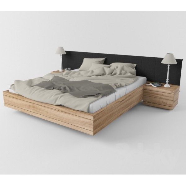 Teak Burger bed King size - with slats -