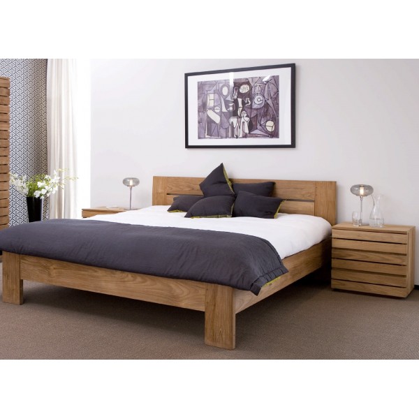 Teak Azur bed King size - with slats