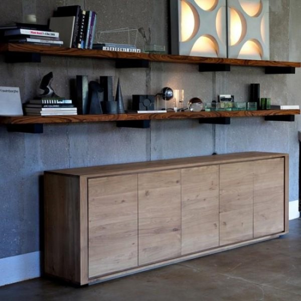 Oak Shadow sideboard 5 doors