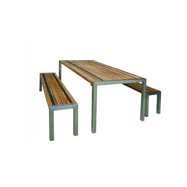 Teak and SS Dining table 240x90cm