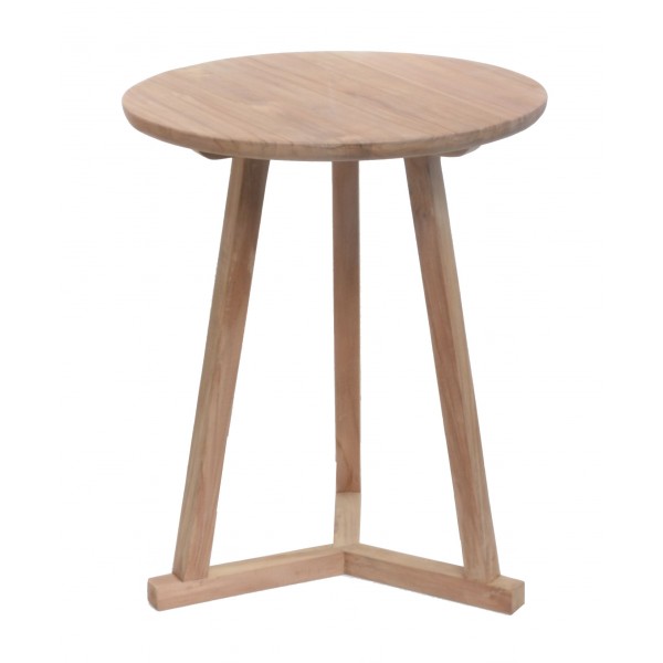 Teak Tripod side table 46/46/56