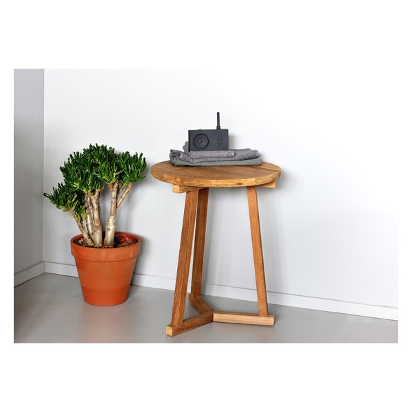 Teak Tripod side table 46/46/56