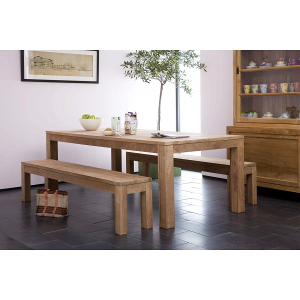 Teak Kubus dining table 200x100