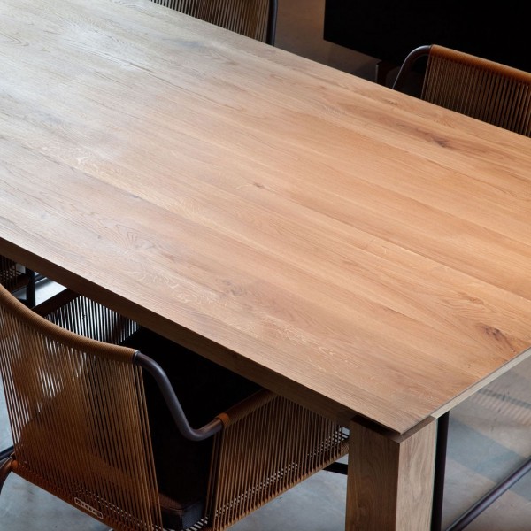 Teak Slice dining table - 140x80