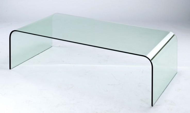 AQUA RECTANGLE GLASS COFFEE TABLE