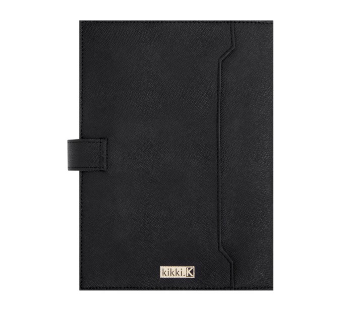 TEXTURED A5 LEATHER NOTEBOOK: BLACK