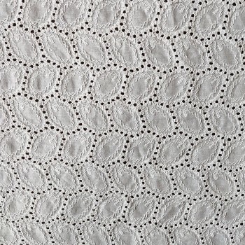 Embroidery Cotton Fabric Eyelet Lace43