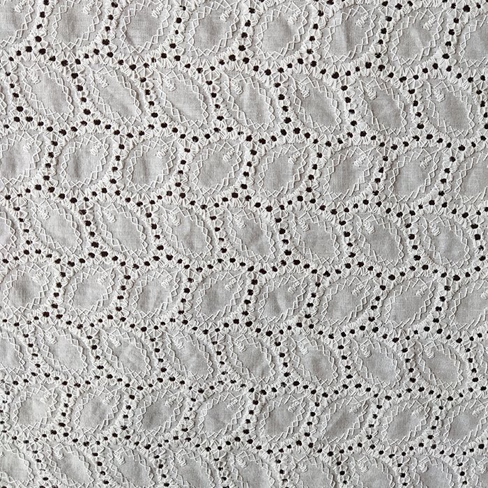 Embroidery Cotton Fabric Eyelet Lace43