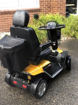 Yellow electric scooter 