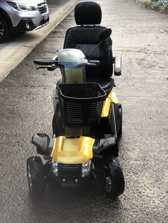 Yellow electric scooter 