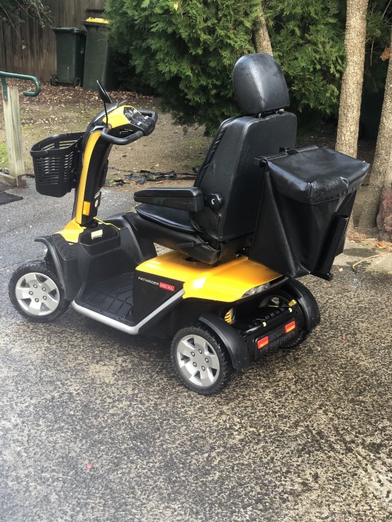 Yellow electric scooter 