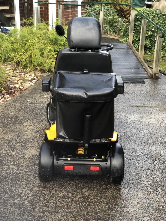 Yellow electric scooter 