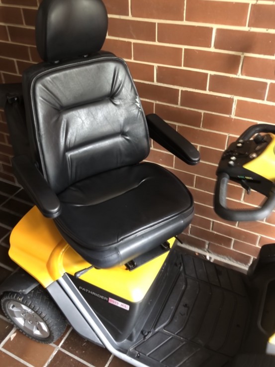 Yellow electric scooter 