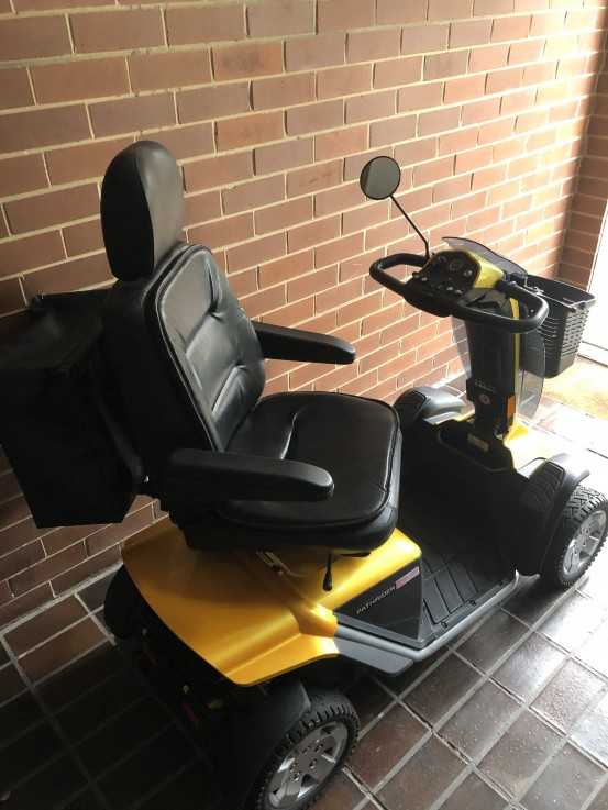 Yellow electric scooter 