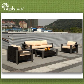 Latest Design Aluminum Rattan KD Sofa Set0