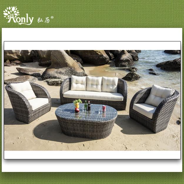 Sectional Outdoor Furniture Poly Rattan Garden Sofa55