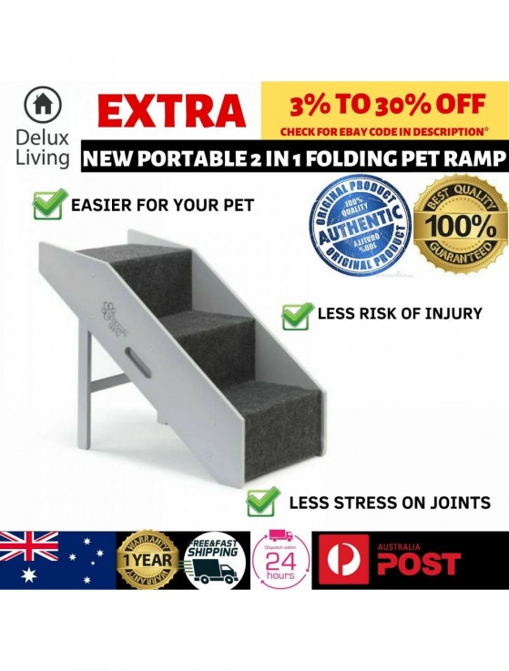 2 in1 Portable Pet Steps & Ramp Folding 