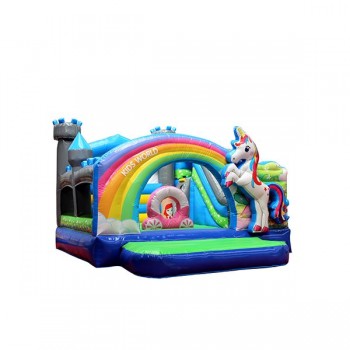 Unicorn Inflatable Jumping House With Slide22