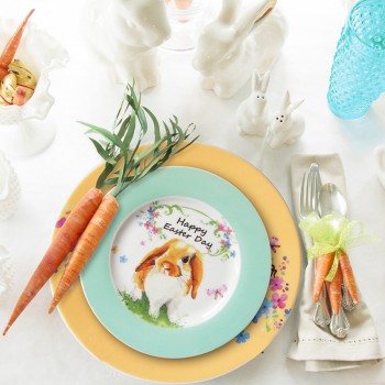 Porcelain Easter Bunny Salad Plates3