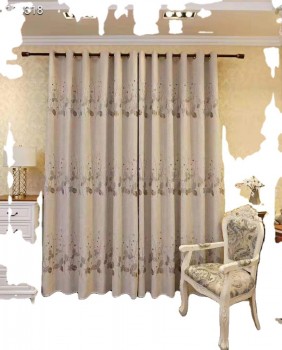 Elegance Linen Floral Beautiful Design Jacquard Curtain Panels90