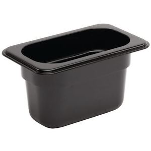 Vogue Black Polycarbonate 1/9 Gastronorm