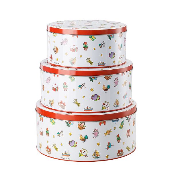 3pcs Round Christmas Biscuit Tins7