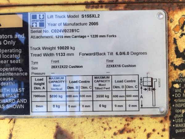 HYSTER S155XL2