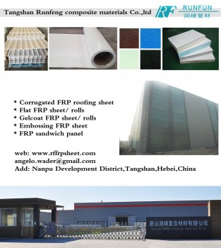 Clear corrugated corrosion resistance FRP fiber glass roofing sheet for sale1