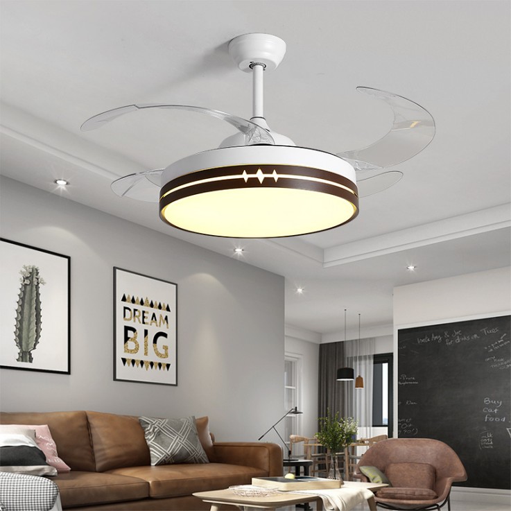 crystal ceiling fan with retractable blades19