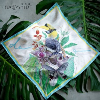 100%silk Twill Design Digital Print Silk Scarf88